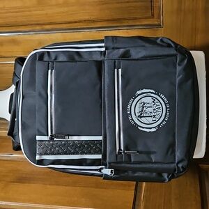 Drew Estate Black Backpack The Rebirth Of Cigars 18x13x5" Black White Gray